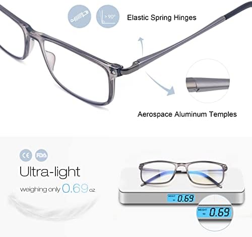 Чувствате Изключително леки прогресивно многофокусные очила за четене Мъжки, алуминиева дограма Skyoak Arm TR90,