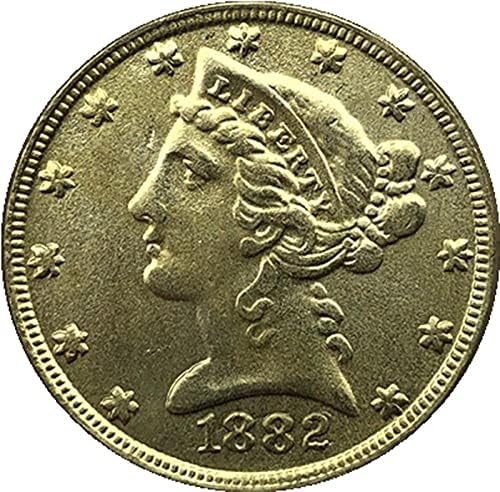 1882 Американски Монети Liberty Орел, Златна Криптовалюта, Любима Монета, Реплика, Възпоменателна Монета, Са Подбрани Монета,