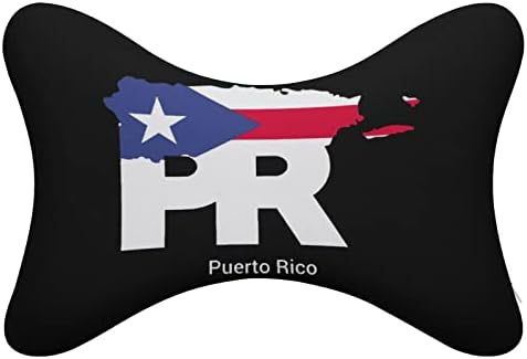 Карта на ел Пуерто-Рико, Флаг, Автомобилната въздушна Възглавница За Врата Комплект от 2 Удобни Възглавници За Подкрепа
