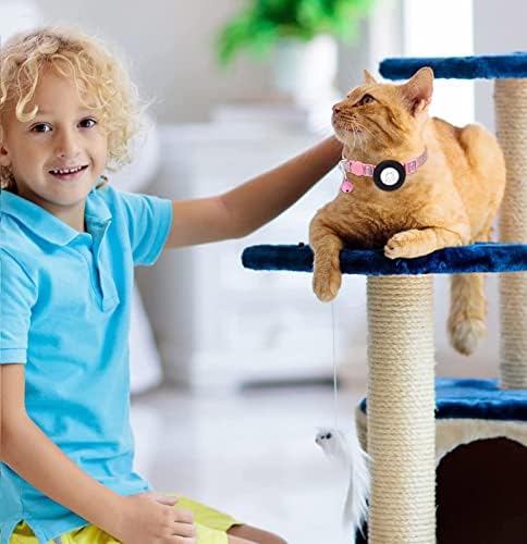 Нашийник за котки с въздушна етикет с принтом котешки лапи TGone с отделяющимся камбана, Нашийник за котки с