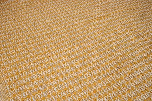 Жълто памучни покривки - Вафельное оплетка покривало за легло 60 x 48 - Една постилка - Покривки за мека мебел, столове-легла