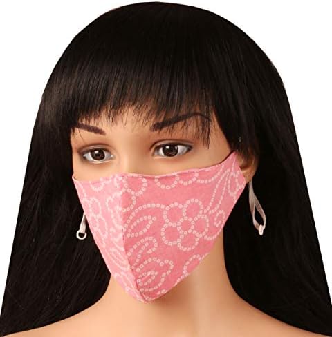 Touchstone Памучен покет 3-слойная маска за лице с регулируем филтър, Множество, моющаяся за мъже, жени (опаковка от 3 броя).