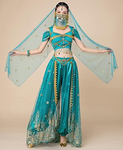 ORIDO / Женски Нов Костюм Принцеса Аладин Жасмин за Танци на Хелоуин, Комплект за Танци, Облекло за парти, 5 теми
