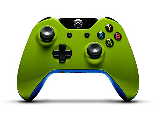 Конзолата и контролера на Xbox One със светло сиво металликом и Средно-син металликом, боядисани по поръчка