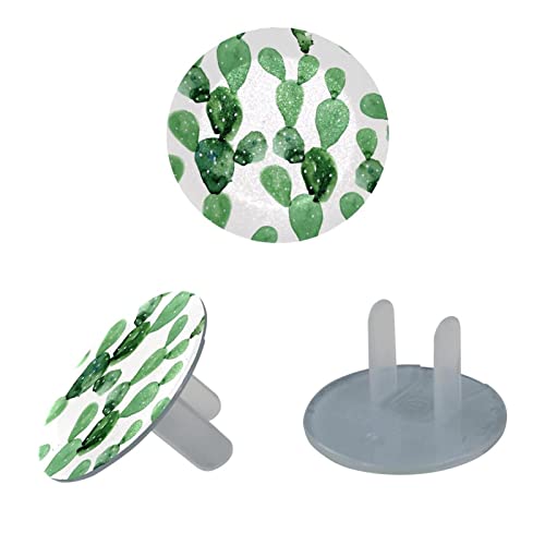 Прозрачен капак за контакти (24 бр. в опаковка) Darling Cactus Green Диелектрични Пластмасови Капачки за електрически