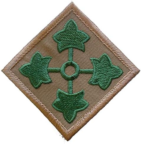 4-та пехотна дивизия на армията на Съединените Щати, Пълноцветен Нашивка с Бродерия, цвят поставили Желязо