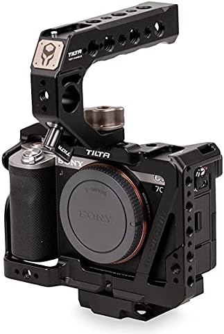 Завъртане поставка за камера, съвместима с Sony a7C ILCE7C - Комплект A (черен) | Държач за камерата, Лесен Быстросъемная