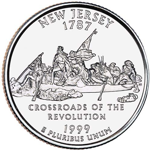 Сребърен пруф 1999 г., Избор тримесечие на щата Ню Джърси, Не Обращающийся Монетен двор на САЩ