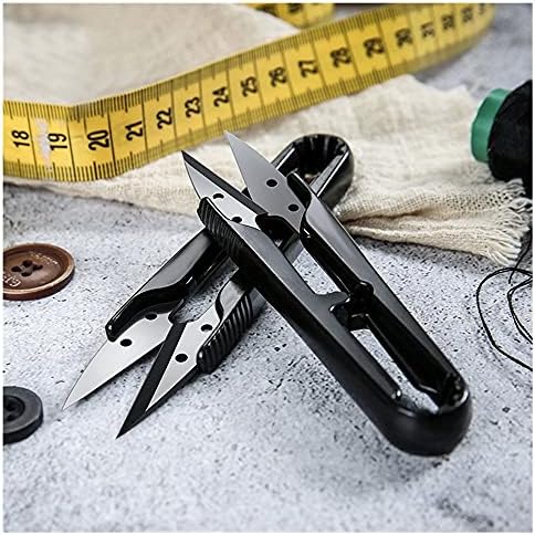 Ножици IEASEjd Битови U-образни ножици извити ножици за прежди от неръждаема стомана, малки ножици от въглеродна стомана,