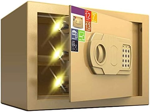 Големият електронен Цифров сейф YFQHDD за Домашна сигурност на Бижута-Имитация на заключване на Сейфа (Цвят: D)