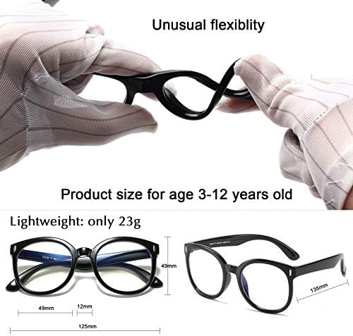 Детски Блокер очила PROUDDEMON със Синя светлина, Очила с защита от синя светлина за момчета/Момичета, Детски Очила