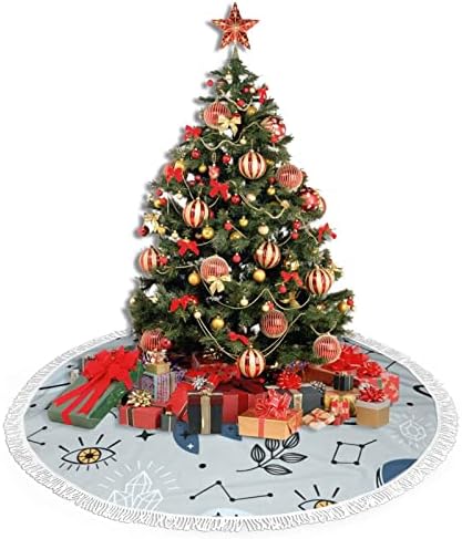Поли за коледната Елха Син Кит в Небето, Коледна Украса, Ваканционни имоти Пола-Дърво за Коледно парти за Всички