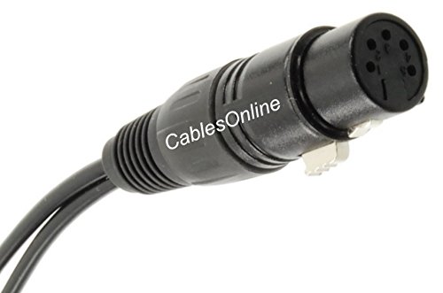 Кабел онлайн, на 3 метра. 5-Пинов XLR към 2X 3-Пинов конектори XLR Стерео или Двухэлементный Микрофон, кабел,