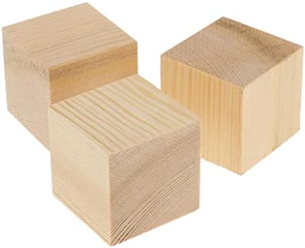 ＫＬＫＣＭＳ 3 Парчета 35 мм Дървени Кубични Блокове Непълни Други Аксесоари за Дървообработване