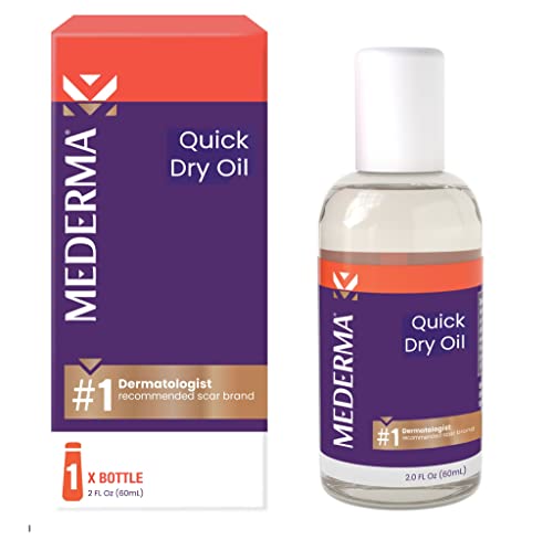 Mederma Quick Dry Oil - За белези, стрии, Неровного цвят на кожата и Сухота на кожата - Без аромати, без парабени - 2,02 унция
