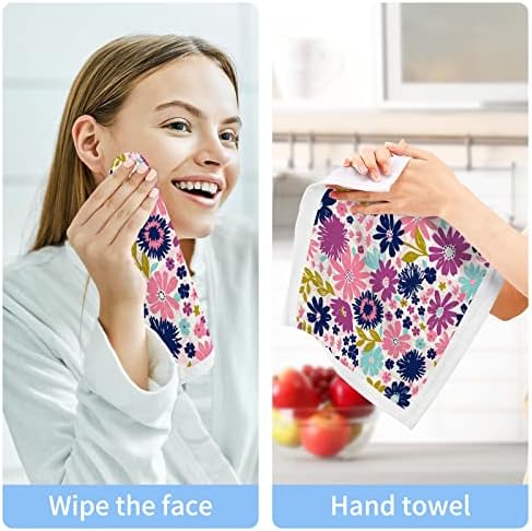 Kigai 2 Опаковки Мочалок с полевыми цветове – Меки Кърпи За лице, За фитнес, Хотелски и спа качество, Кърпи за Многократна