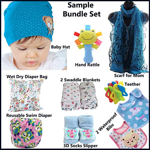 Подаръци - подаръчен комплект Baby Blue Girl Bundle Box, 10 теми