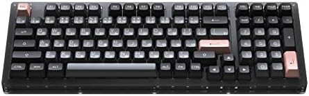 Жичен ръчна детска клавиатура EPOMAKER AKKO ACR98 Black & Pink 98 комбинации с възможност за гореща замяна RGB с Акрилни