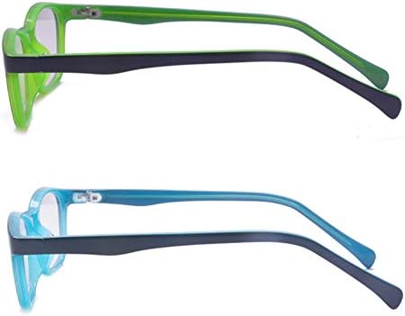 ALWAYSUV 2 Опаковки, Детски Компютърни Очила със сини светофильтром, блокиране Анти-Напрежение на очите, Прозрачни Лещи,