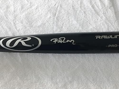 Отбивающий Бреннен Дейвис от Айова Подписа бейзболна бухалка Black Rawlings Pro с автограф на Бекет Новобранец COA