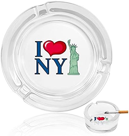 Nudquio Аз Обичам Ню Йорк Сити Стъклени Пепелници за Цигари Притежателя на Пепел за Пушачи Калъф за Домашния Офис Украса
