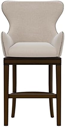 Модерен бар стол от изкуствена кожа Hillsdale Caydena 44,25 инча кафяво-сива на цвят