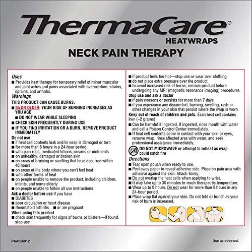 ThermaCare - Усъвършенствана терапия на болки в шията, 9 въздушни потребителите за шията, китките и раменете. До 16 часа