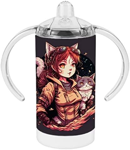 Kawaii Момиче Sippy Cup - Сладко аниме-Чаша За Потягивания Дете - Чаша За Потягивания Човек-Котка
