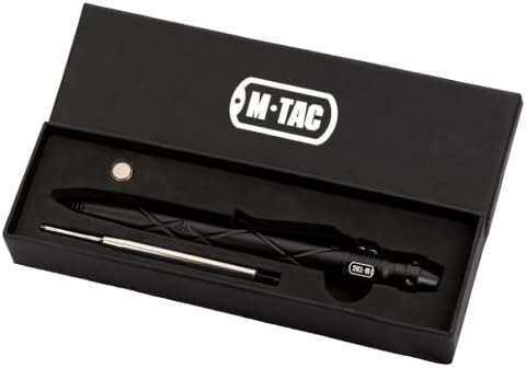 Тактическа химикалка M-Так - Дръжка във военната стил с led фенерче - Здрав Авиационен Алуминий EDC