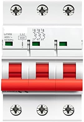 Автоматичен прекъсвач LIDON 3 фаза на MCB 6a 10a 16a 20a 25a 32a 40a 50a 63a 220 В Мини автоматичен прекъсвач крива C (Цвят: