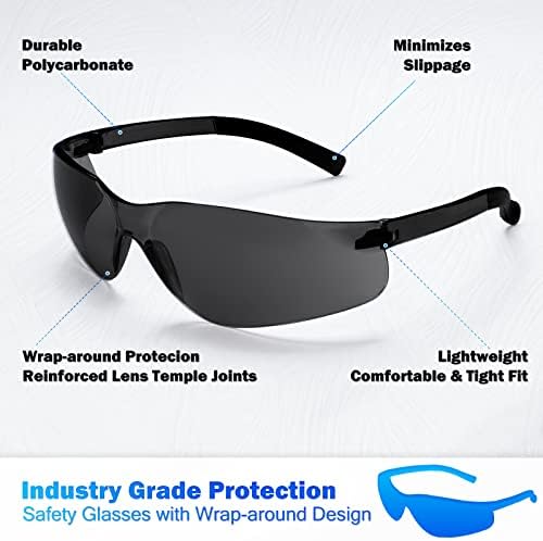 Защитни очила, защитни Очила за Мъже и Жени, Защитни Очила ANSI Z87.1 с Прозрачни Защитни лещи за Работа,