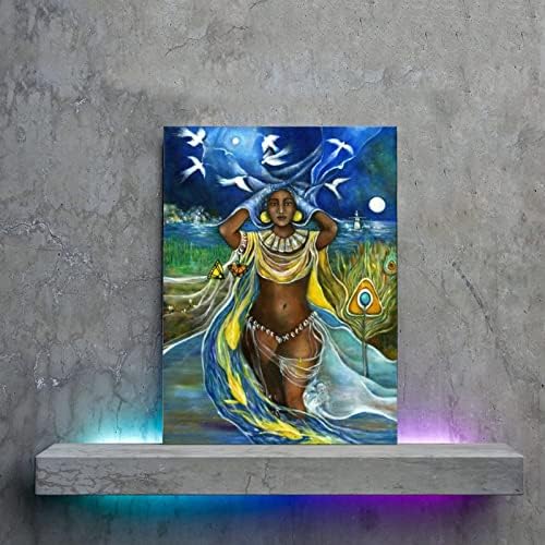 Oshun Богинята Плакат на Любовта, Богинята на Светлината Платно Модерен Арт Деко Платно Живопис Плакати и Щампи Стенни