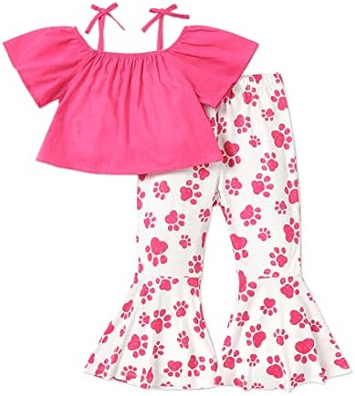 PATPAT/ Комплекти дрехи от 2 теми за малките момичета, на върха на бретелях с рюшами и изгорени панталони с Флорални принтом