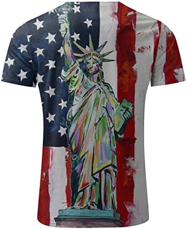 ZDFER Мъжки Мускулна Спортна Тениска с Американския Флаг, Патриотични Фланелки С Къс ръкав, Основни Ежедневни Блузи За Фитнес