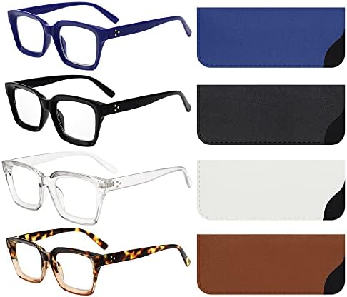 Очила за четене Yogo Визия за жени, извънгабаритни очила за четене, стандартна засаждане, квадратни очила