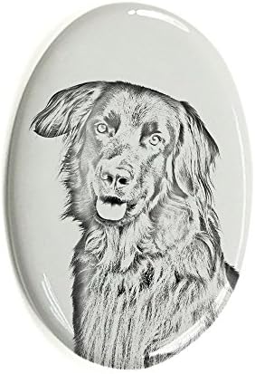 Ховаварт, Овално Надгробен камък от Керамични плочки с Изображение на Куче