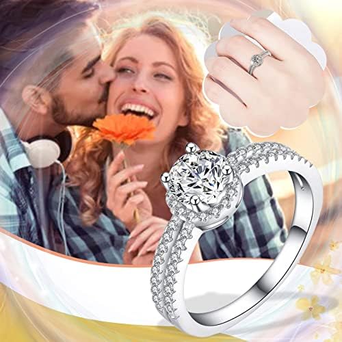 Прост Набор пръстени за жени, Брилянтният пръстен с Цирконием за Жени, Модни Бижута, Популярни Аксесоари за жени, Пръстени с
