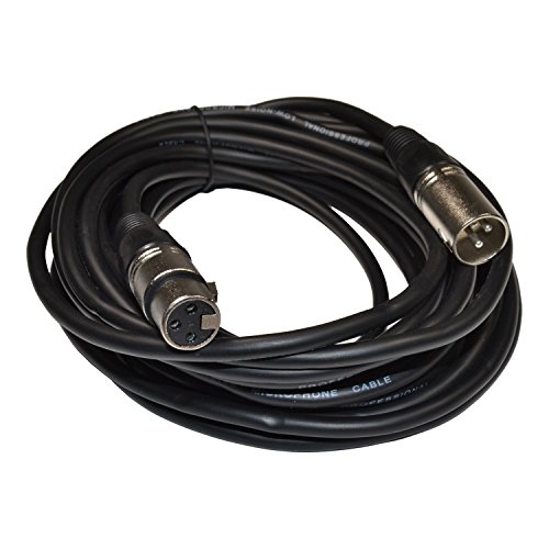 Микрофон кабел HQRP XLR-XLR (3-пинов M/F, 25 фута) за микрофони Shure SM7B, SM86, SM58 Sun Meter