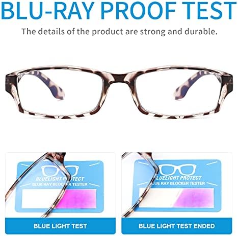Yuluki 5 Опаковки Очила за четене с блокиране на синя светлина за Мъже И Жени, Удобни Компютърни Ридеры с кутия