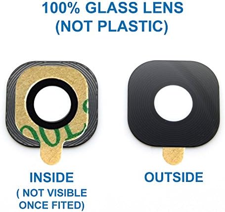 MMOBIEL Задна камера за Подмяна на стъкло на обектива е Съвместим с Samsung Galaxy S6 /S6 Edge - Вкл. Двупосочен лепило, Пинсети и Салфетка - Черен