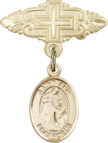 Детски икона Jewels Мания със Светия Ключодържател Ан и икона-на жени с кръст | Детски икона от 14-каратово злато