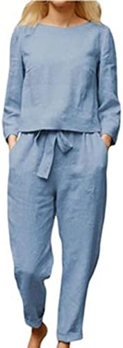 Женска тениска и Тренировъчен костюм, Модни Обикновена Риза с дълги ръкави, Свободни Панталони за джогинг, Спортен