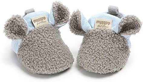 RVROVIC/Уютни Флисовые Обувки за Малките Момчета и Момичета с Неплъзгащи Подметки, Топли Зимни Чорапи, Чехли