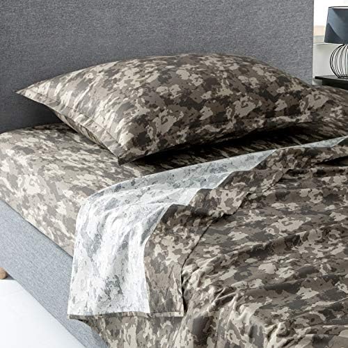 Eikei Камуфляжный Комплект Спално бельо от Памук, Спалня във военната стил, Армейски Минималистичен Камуфлаж,
