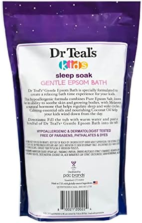 Детска Нежна Английска баня Dr Teal's за сън с мелатонином и Етерични масла