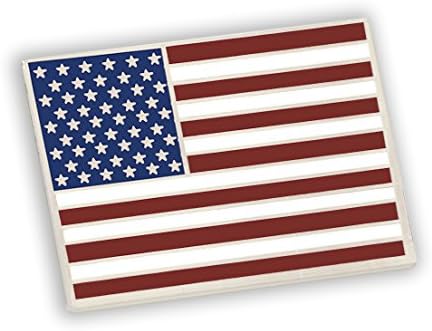 Форжевая жени за лацкана с флага на сащ, Направени с гордост в САЩ - Правоъгълна Състояние на жени със сребърно покритие