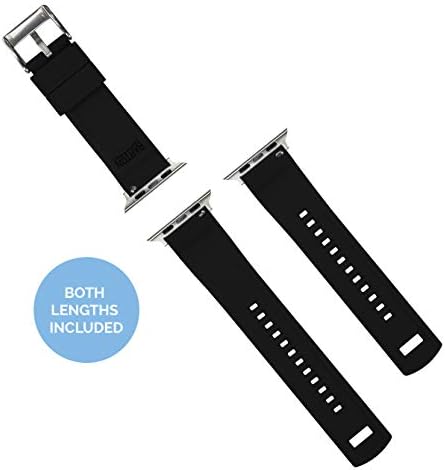 Въжета за часа BARTON - Луксозни силиконови каишки за часовници - Черно PVD фитинги и адаптори - Быстросъемные - Изберете