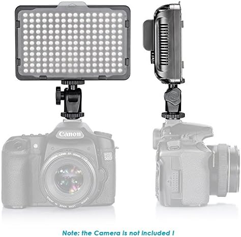 Комплект осветление Neewer 176 LED Видео Светлина: Led панел с регулируема яркост 176, литиево-йонна батерия с капацитет 2200 mah, зарядно устройство, USB и калъф за носене на сток