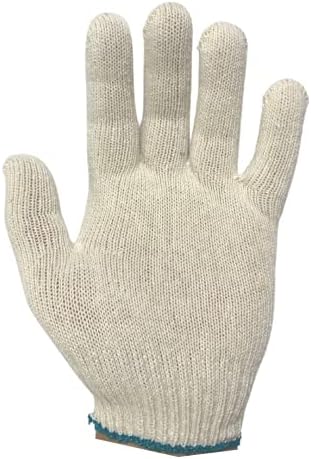 Бели Памучни Трикотажни ръкавици от Полиестер за работа в Градината, на фабрики, Строителство, в двора, в индустрията,