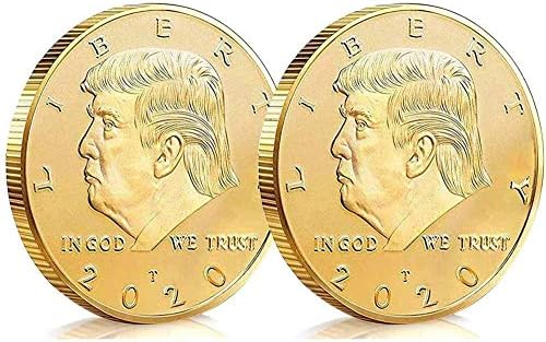 2 Опаковане на Официалната Златни Възпоменателни монети на Доналд Тръмп 2020 г. - Истински са подбрани монета 45-ти